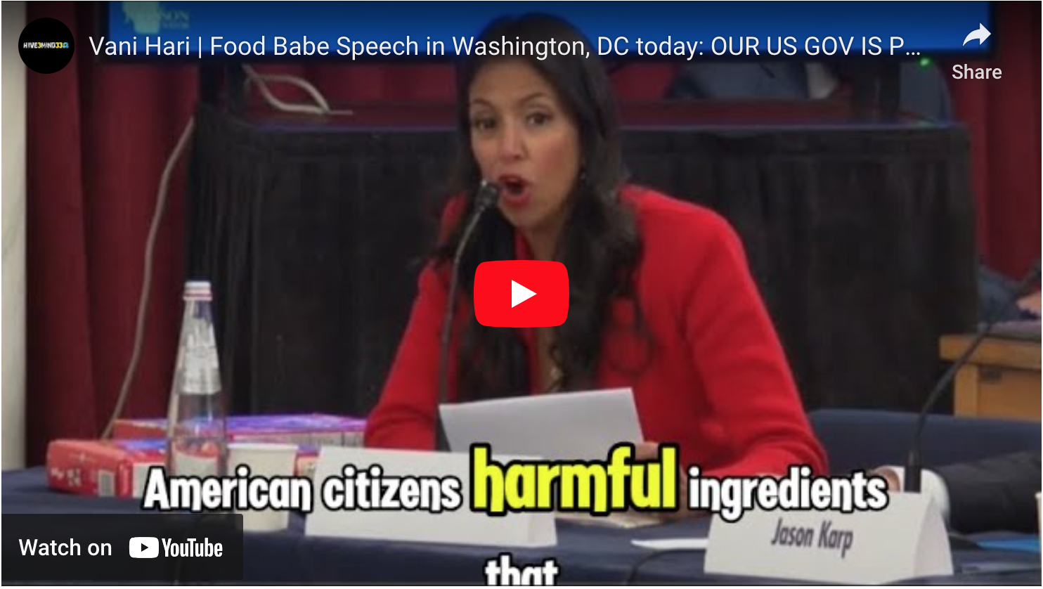 Vani Hari | Food Babe Speech in Washington, DC today: OUR US GOV IS POISONING US!!